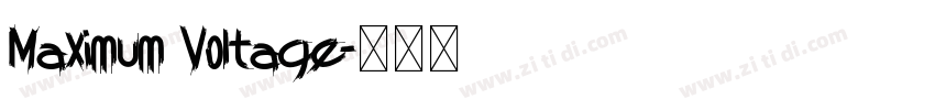 Maximum Voltage字体转换